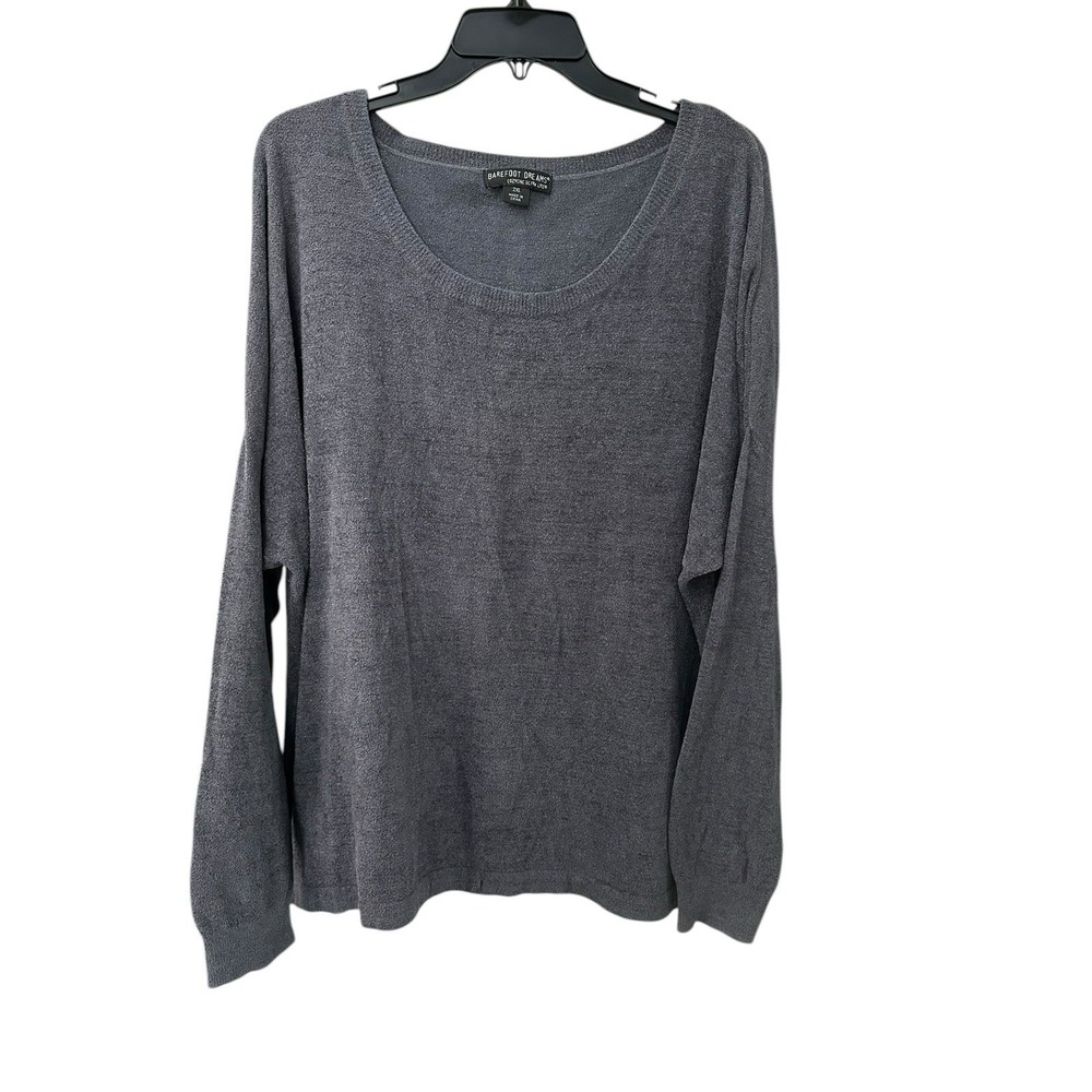 Barefoot Dreams‎ Sweater Size 2X CozyChic Ultra Lite Pullover Blue #CCC2-2